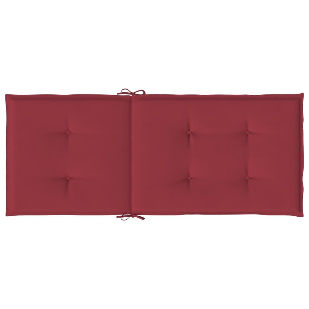 Gartenstuhlauflagen für Hochlehner 6 Stk. Weinrot 120x50x3 cm