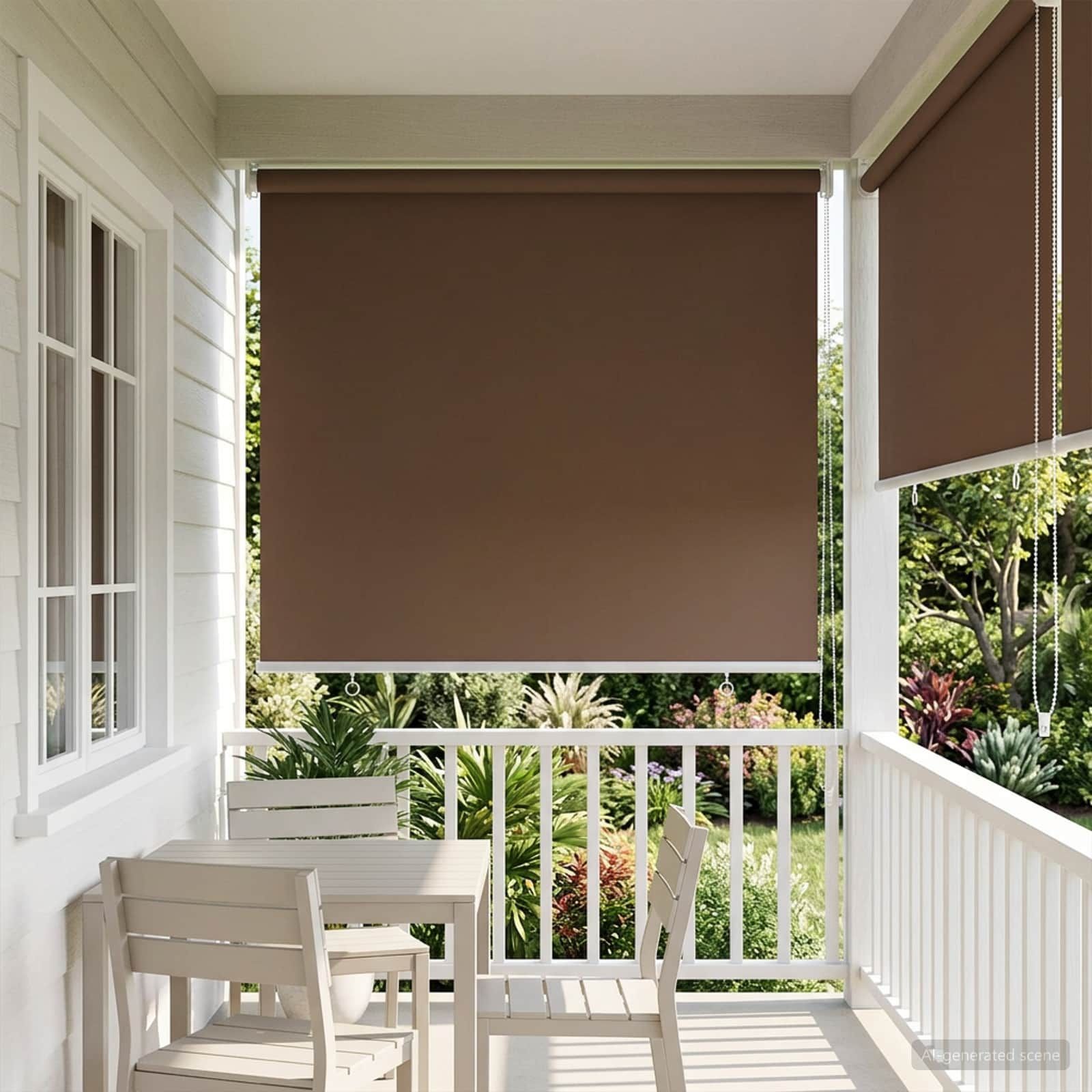 Rollo mit UV-Schutz Taupe 80 x 140 cm Polyester