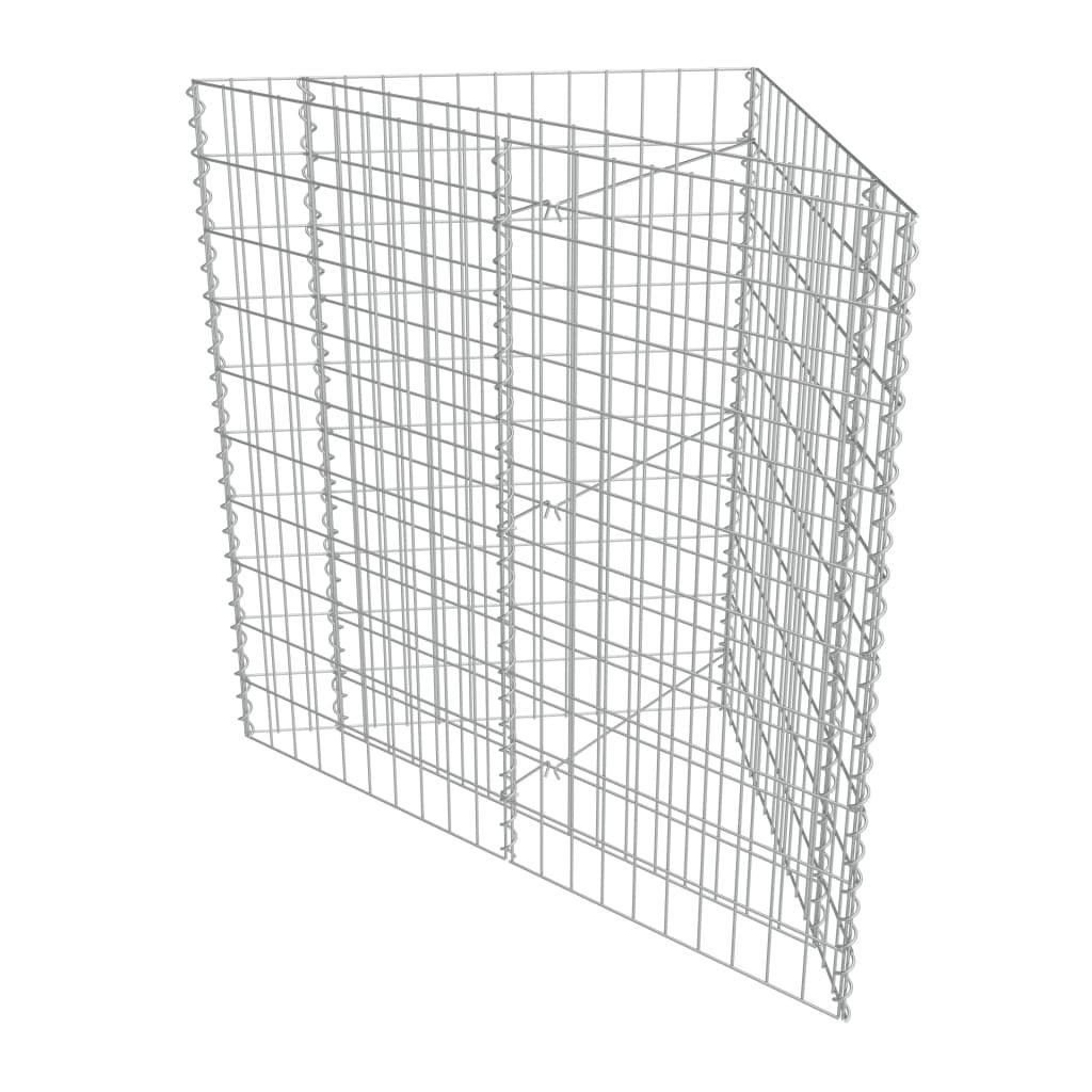Gabionen-Hochbeet Verzinkter Stahl 75×75×100 cm