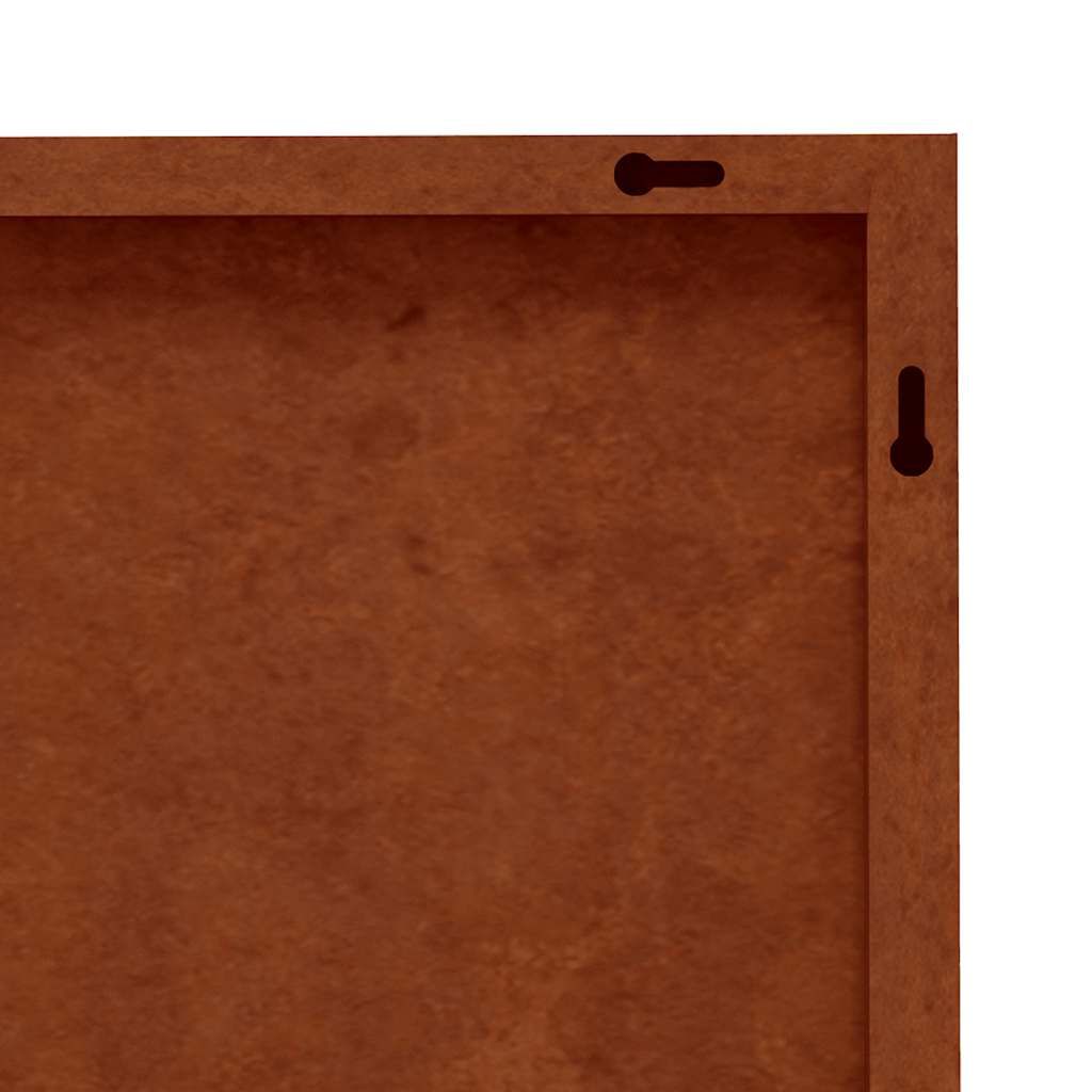Garten-Wanddeko 105x55 cm Cortenstahl Blatt-Design