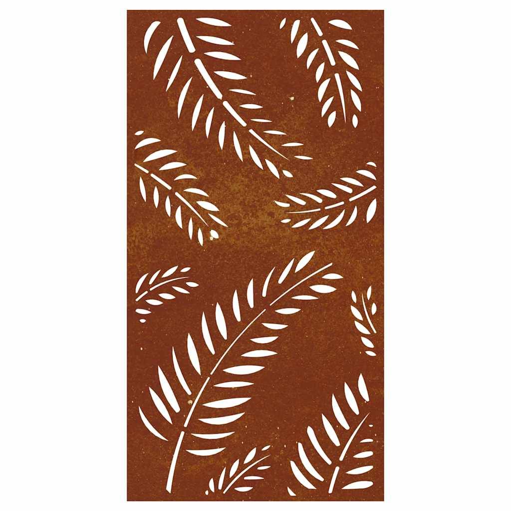 Garten-Wanddeko 105x55 cm Cortenstahl Blatt-Design