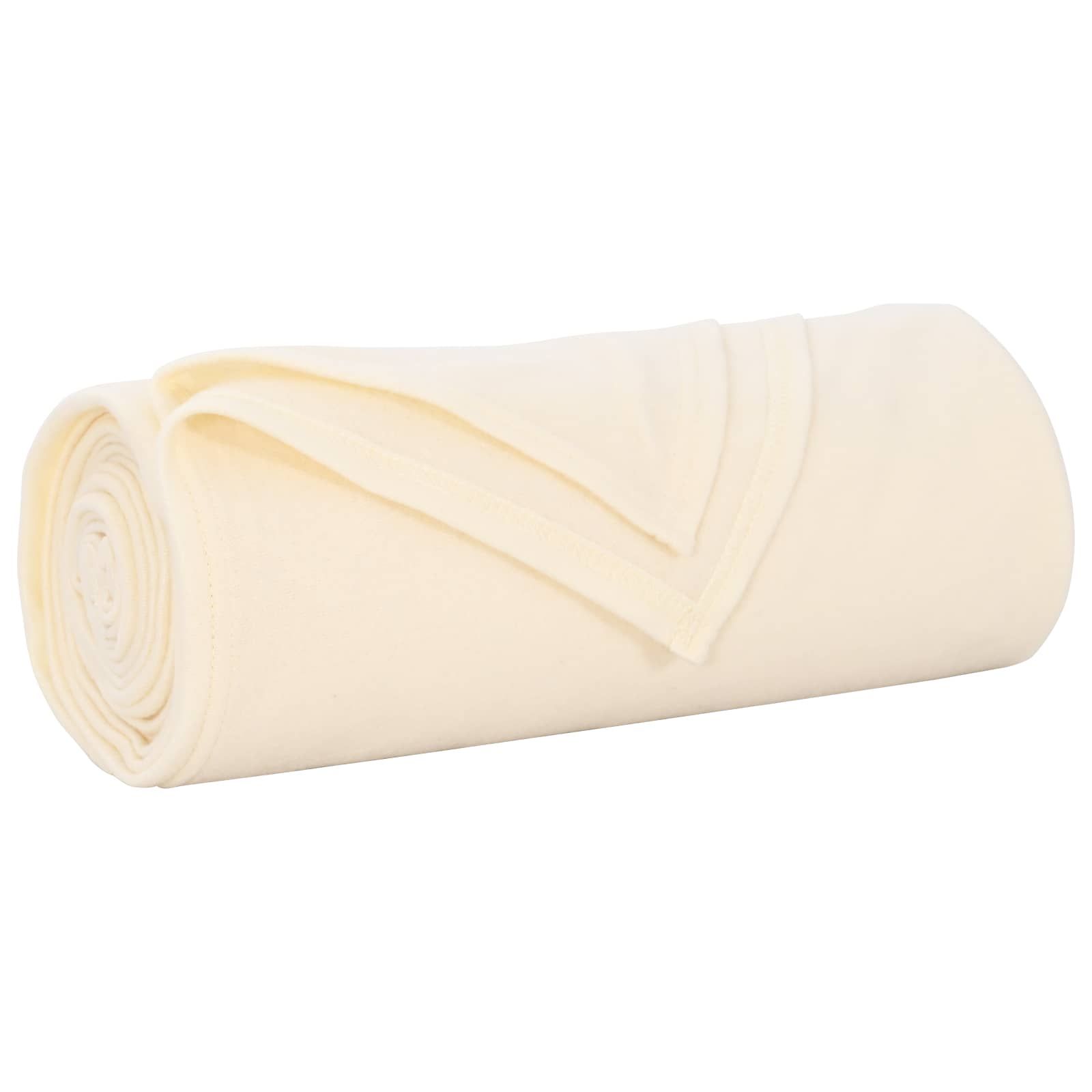 Überwurfdecke Creme 280 x 210 cm Fleece