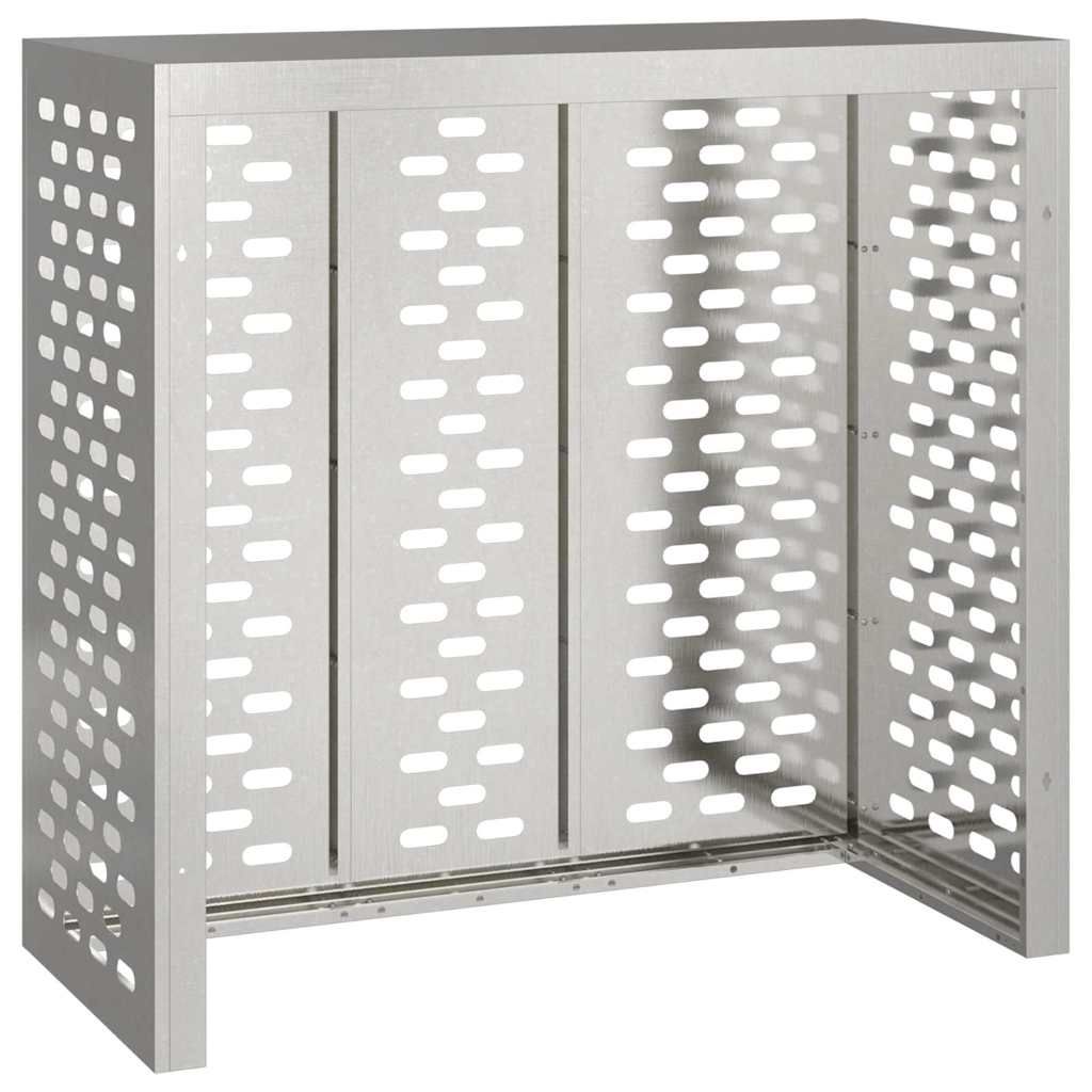 Klimaanlagenabdeckung Silber 110 x 50 x 105 cm Edelstahl