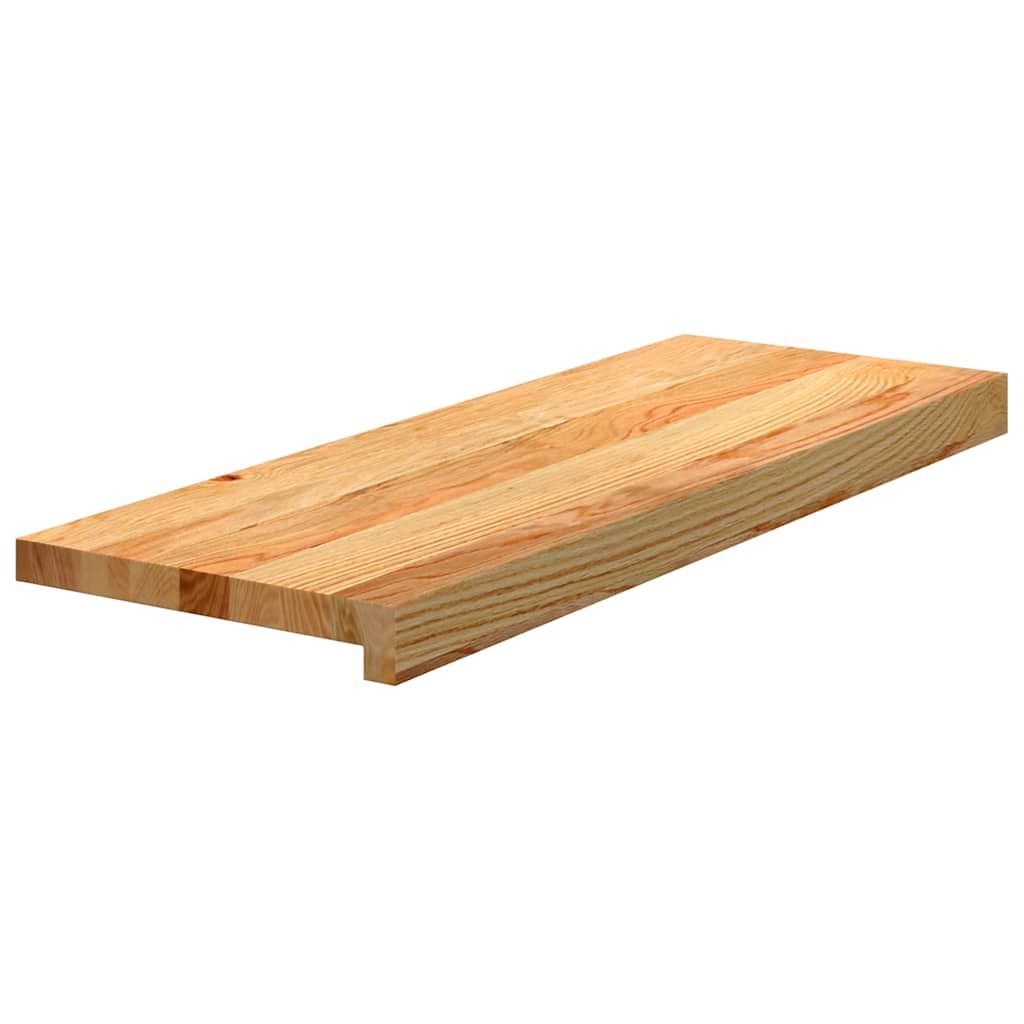 Treppenstufen 4 Stk. Hellbraun 70x25x2 cm Massivholz Eiche