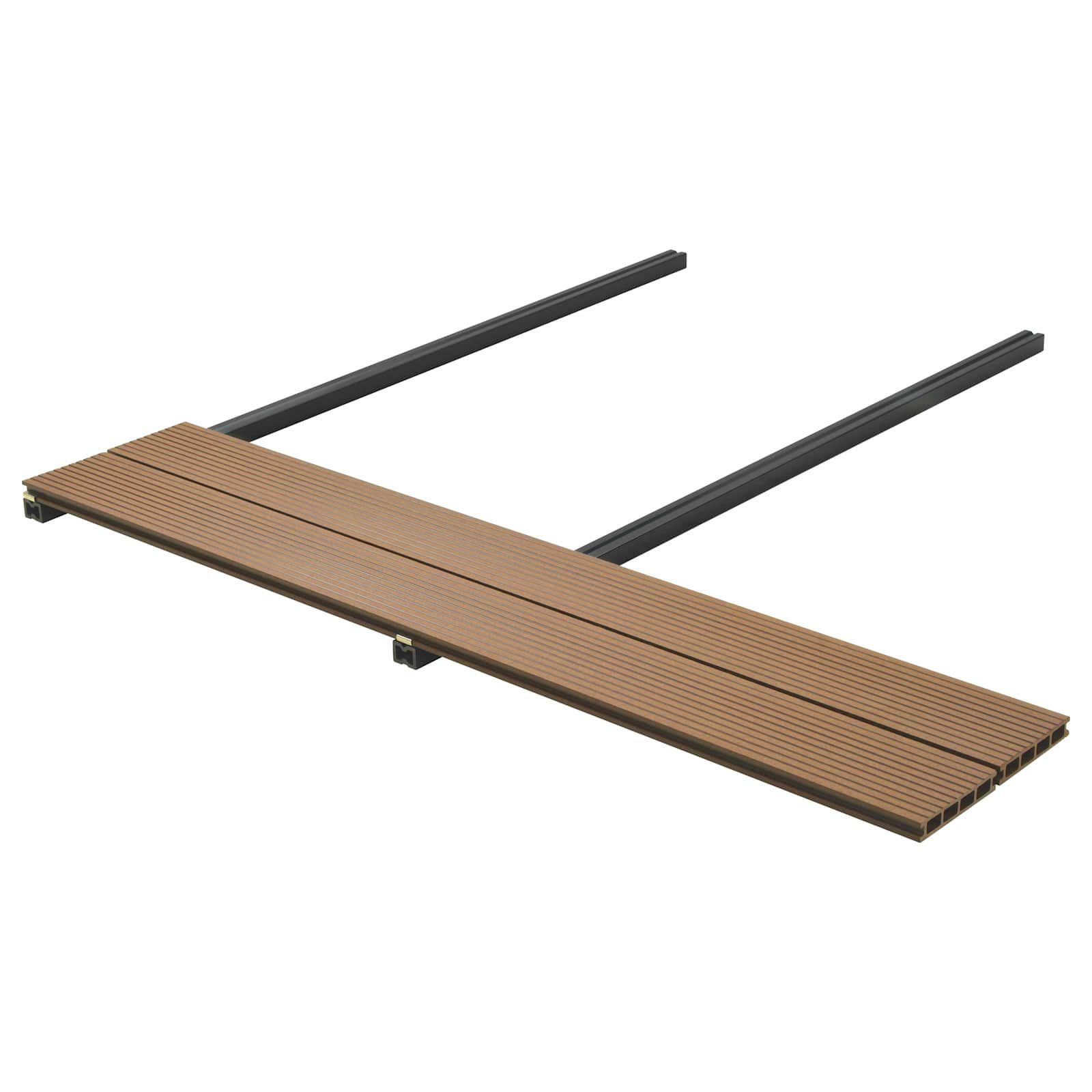 Terrassendiele 30 stk. Teakfarbe WPC