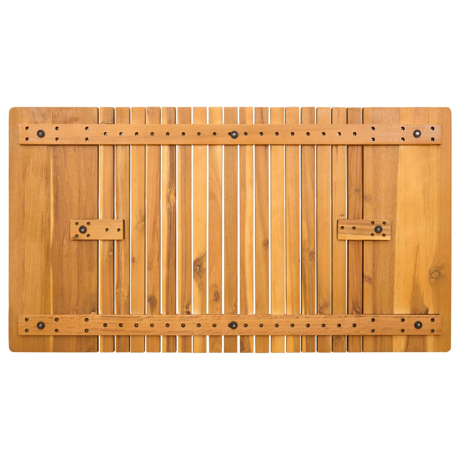 Badematte Uni Braun 100 x 55 cm Holz