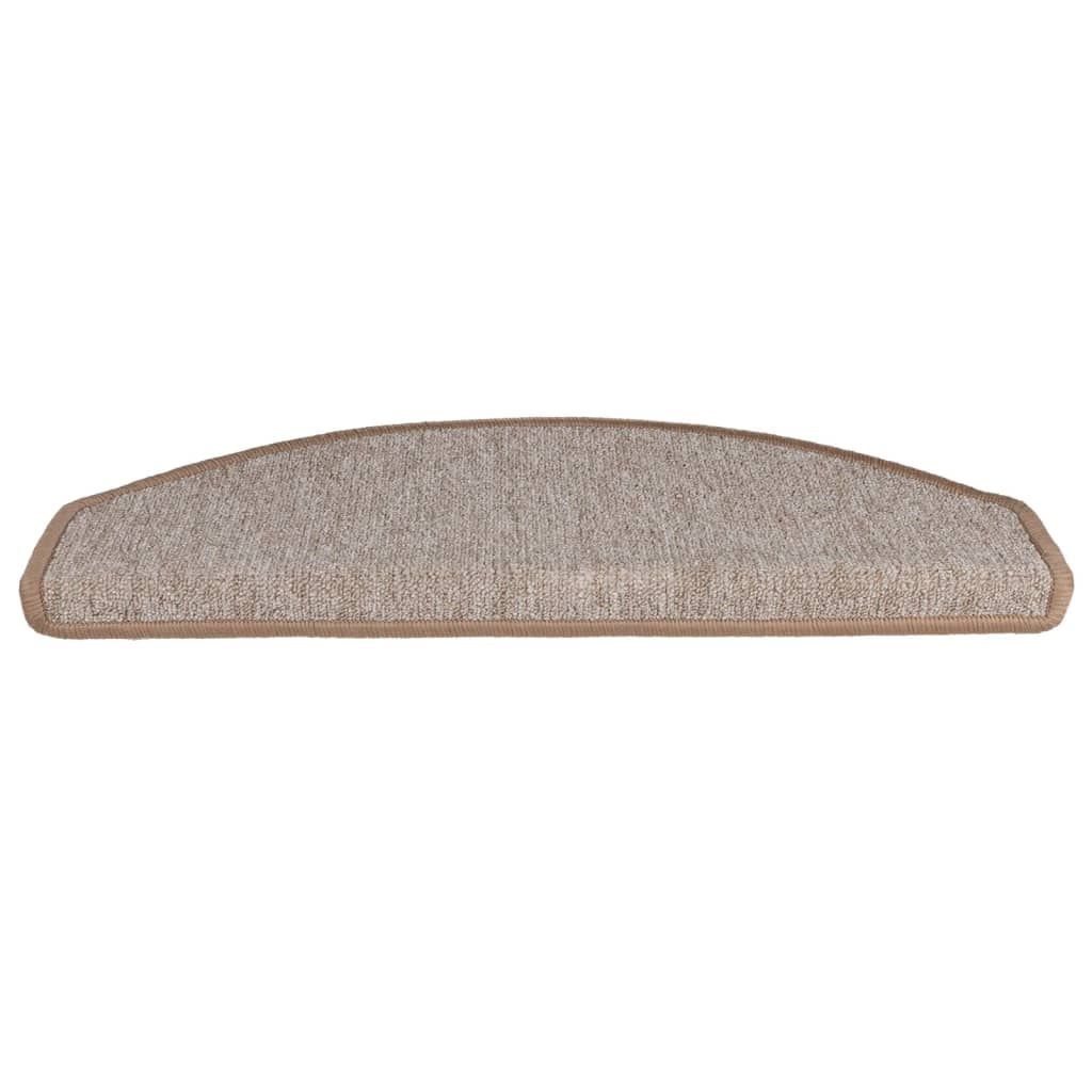 Stufenmatten 15 Stk. 65x24x4 cm Hellbraun Halbrund Groß