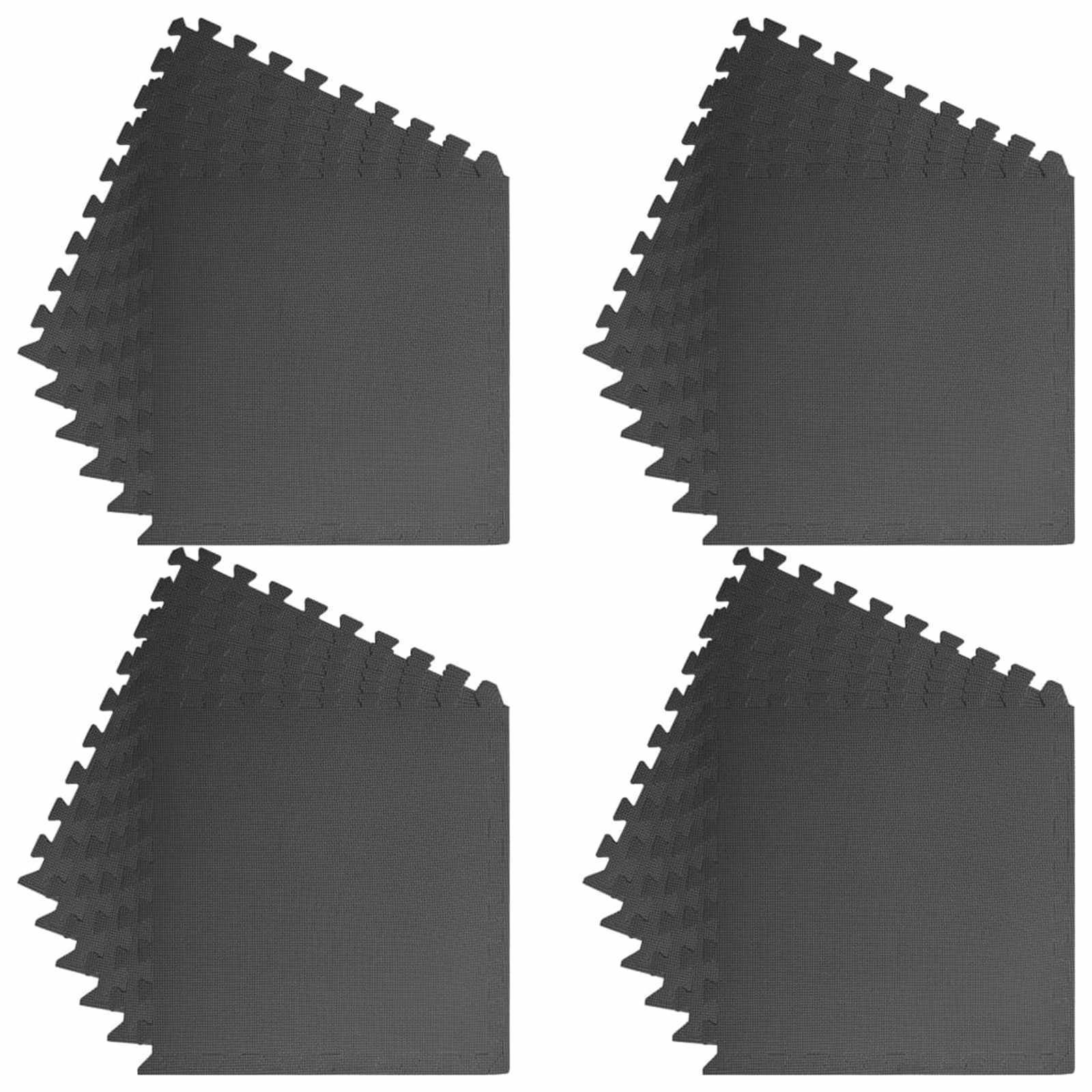 Pool Bodenschutzmatte 24 stk. Schwarz 8,64 ㎡ EVA-Schaum