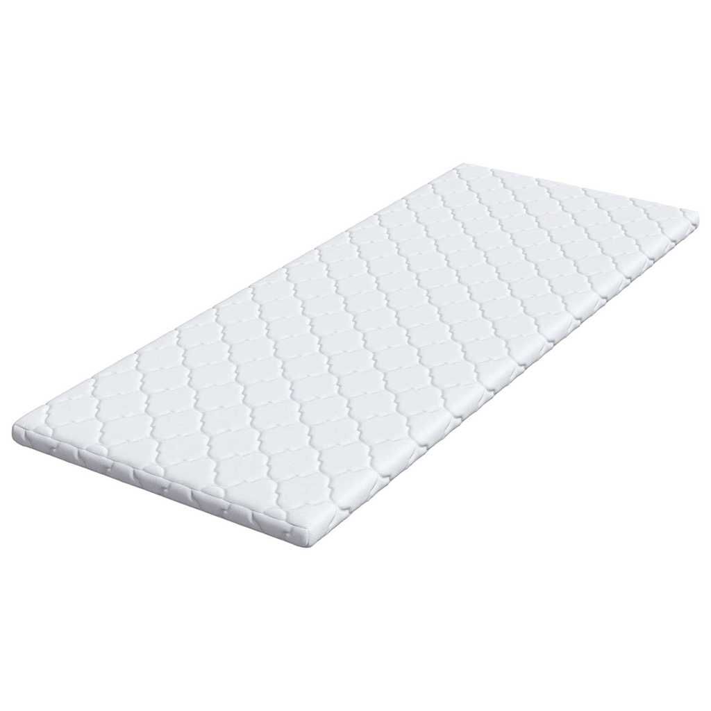Kokosnuss Topper Weiß 80 x 200 cm Jacquard-Stoff