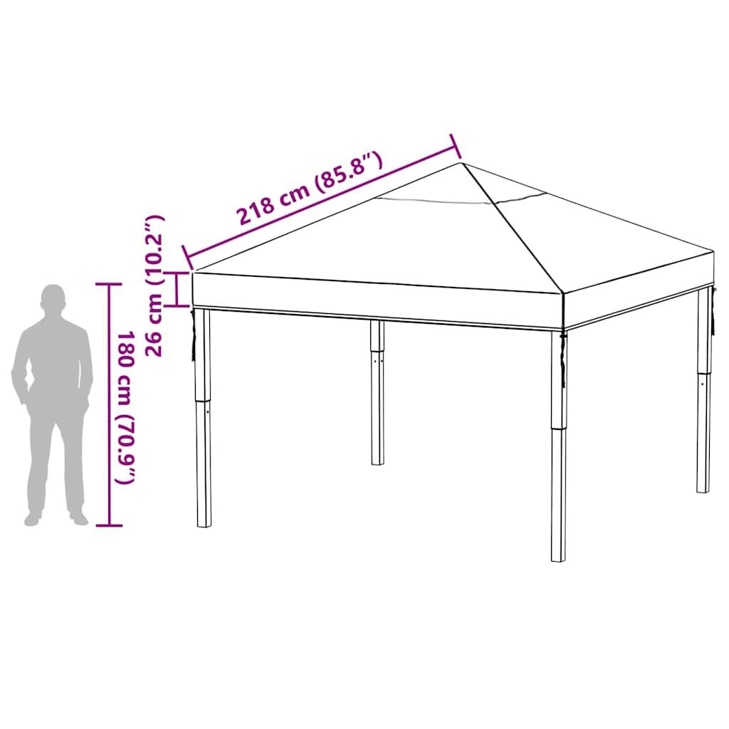 Ersatzbezug für Pavillon 300 x 300 x 26 cm Transparent PVC