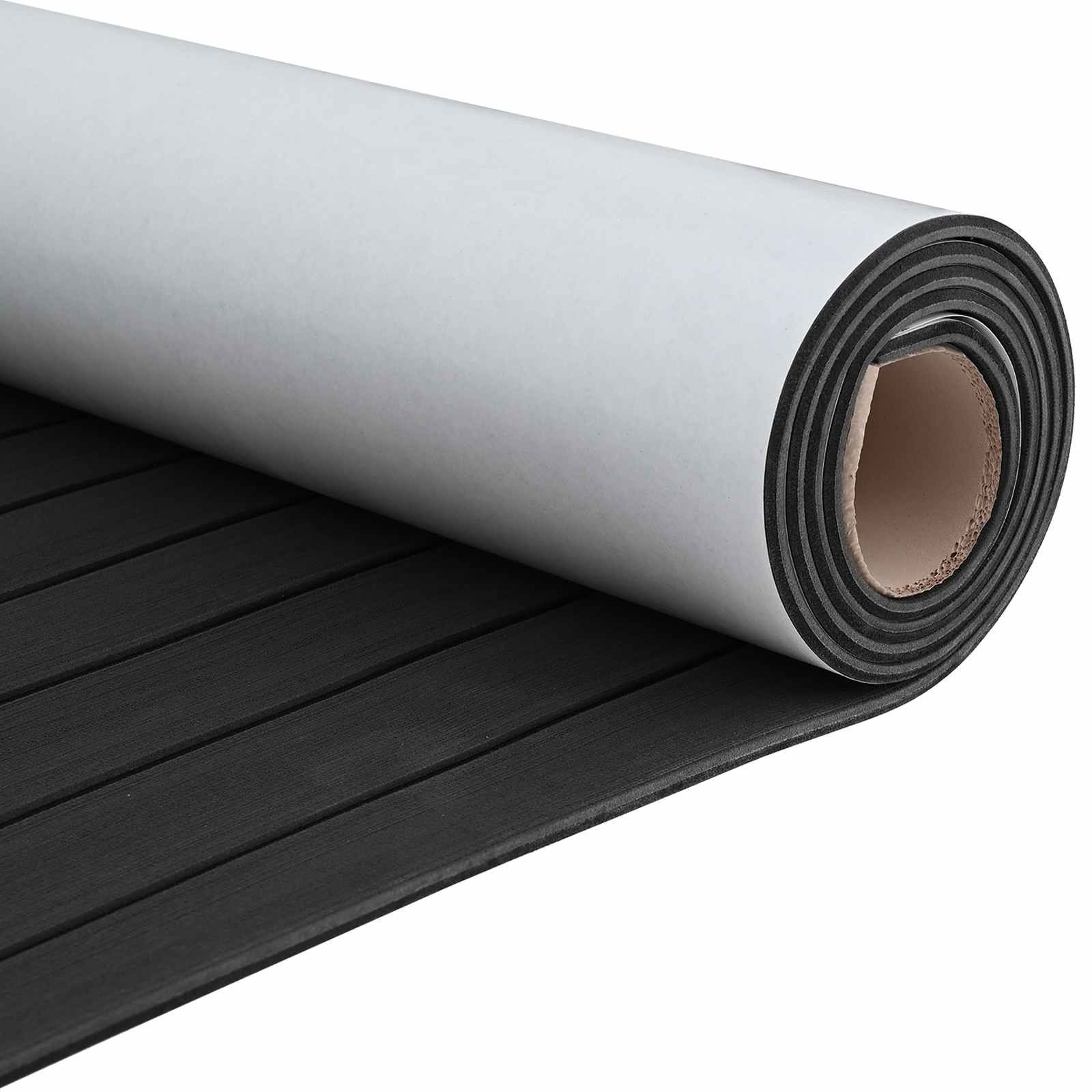 Bootsmatte Gestreift Dunkelgrau und Schwarz 240 x 90 cm EVA