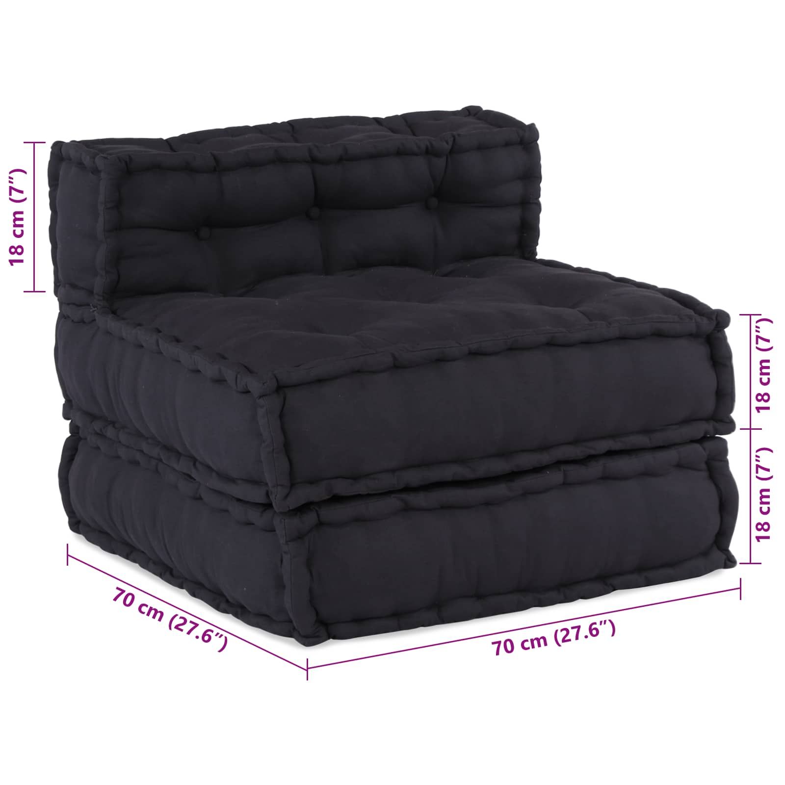 Modulare Sofagarnitur 4 pcs Anthrazit Stoff