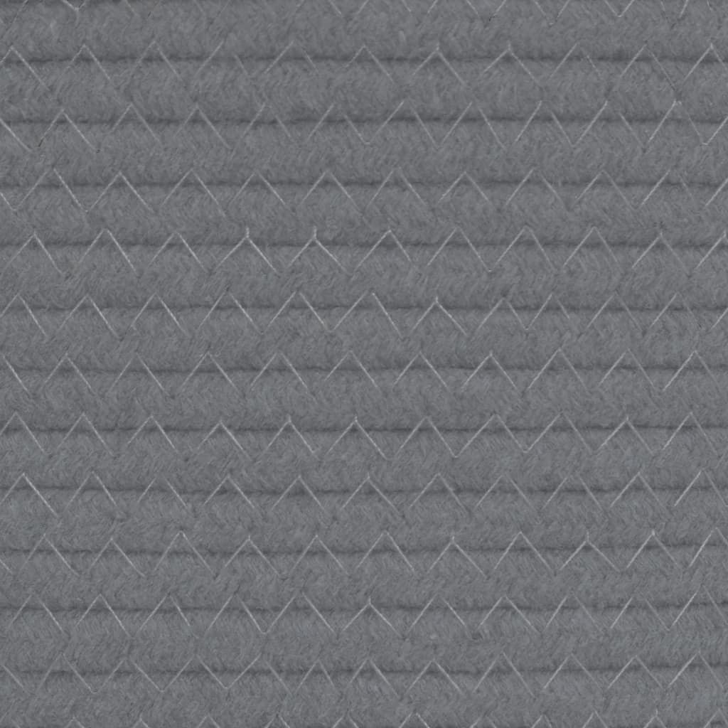 Aufbewahrungskörbe 2 Stk. Grau und Weiß Ø24x18 cm Baumwolle