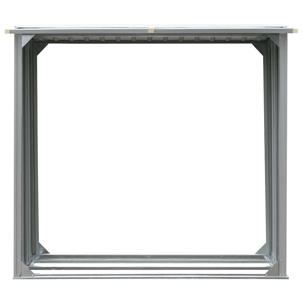 Brennholzlager Verzinkter Stahl 172 x 91 x 154 cm Grau