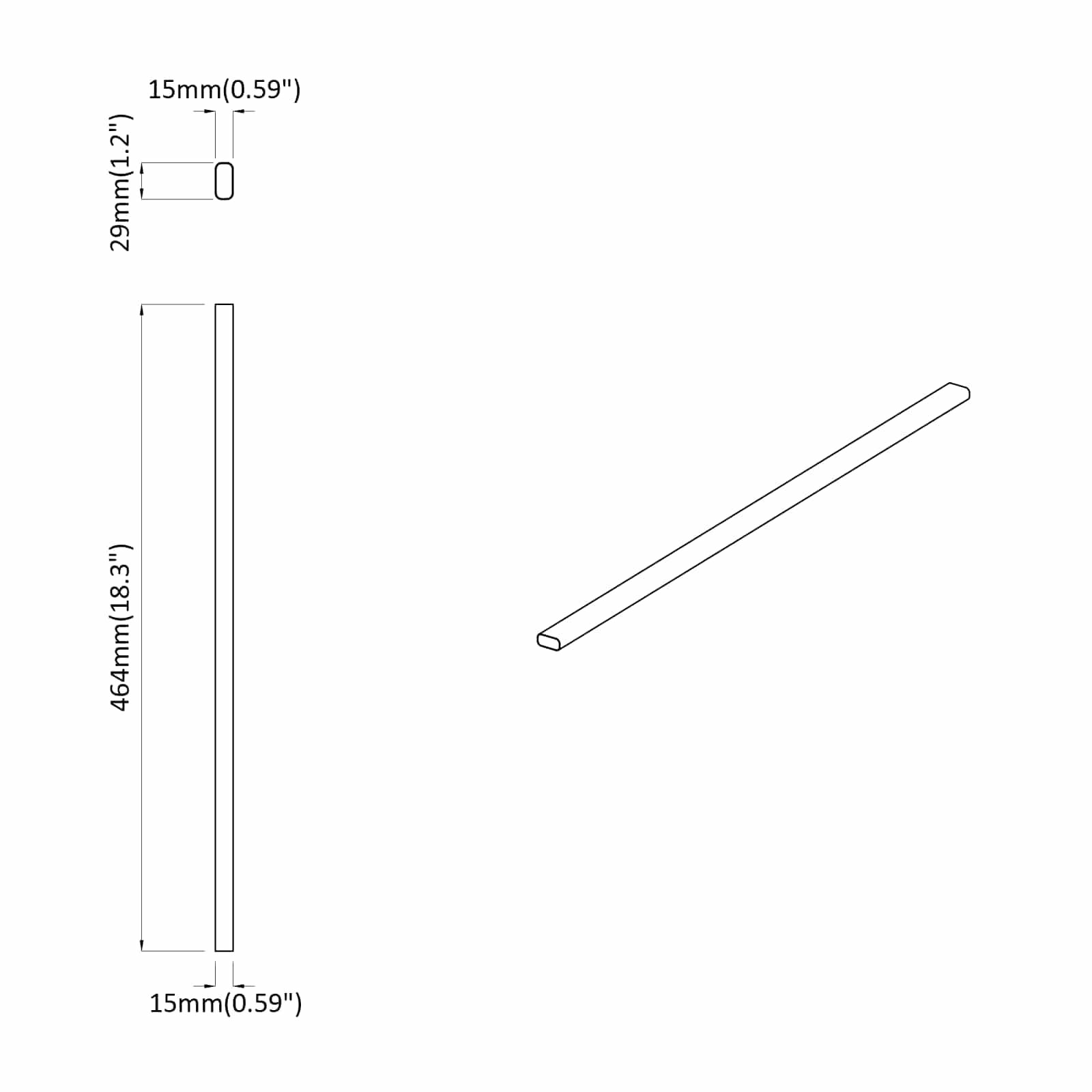 Kleiderstange 12 stk. Silber 464 x 15 x 29 mm