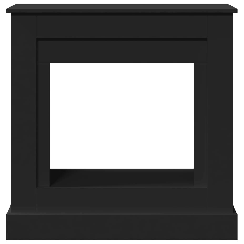 Kaminumrandung Schwarz 90x30x90 cm Holzwerkstoff