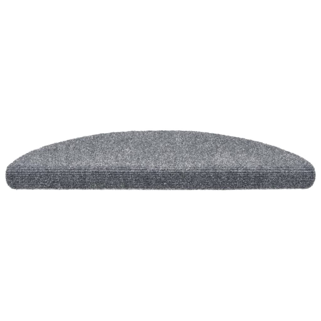 Stufenmatten Selbstklebend 15 Stk. 56x17x3 cm Hellgrau Halbrund