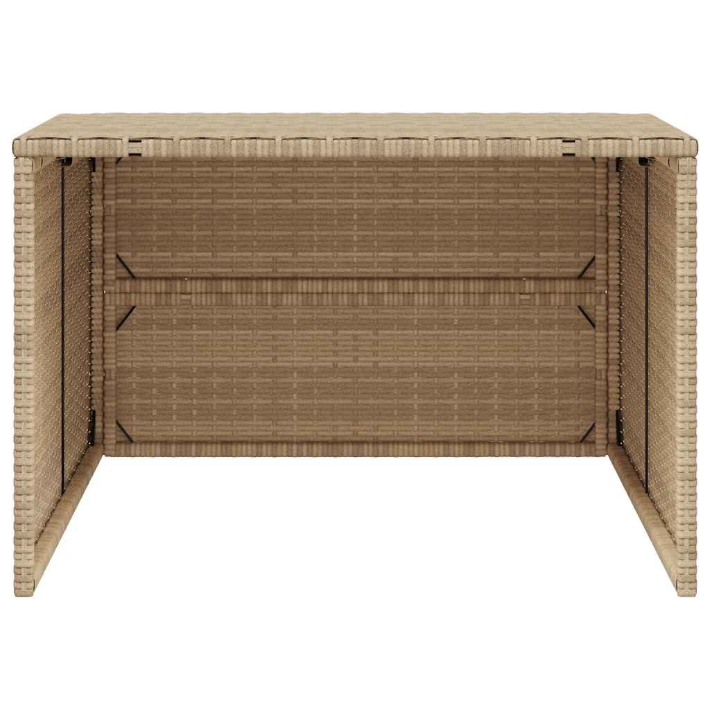 Mähroboter-Garage Beige 86x90x52/57 cm Poly Rattan
