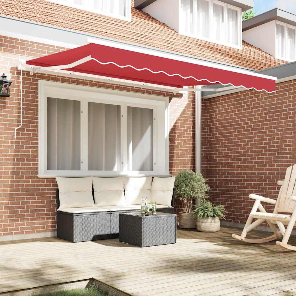 Ersatzbespannung für Markise 3 x 2,5 m Rot Polyester