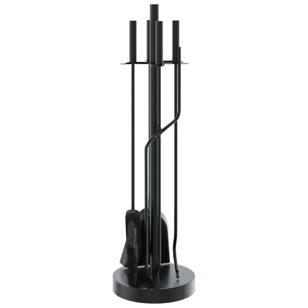 5-teiliges Kaminbesteck-Set 18 x 66 cm Stahl