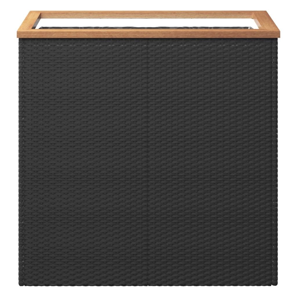 Pflanzkübel Schwarz 80x40x80 cm Poly Rattan