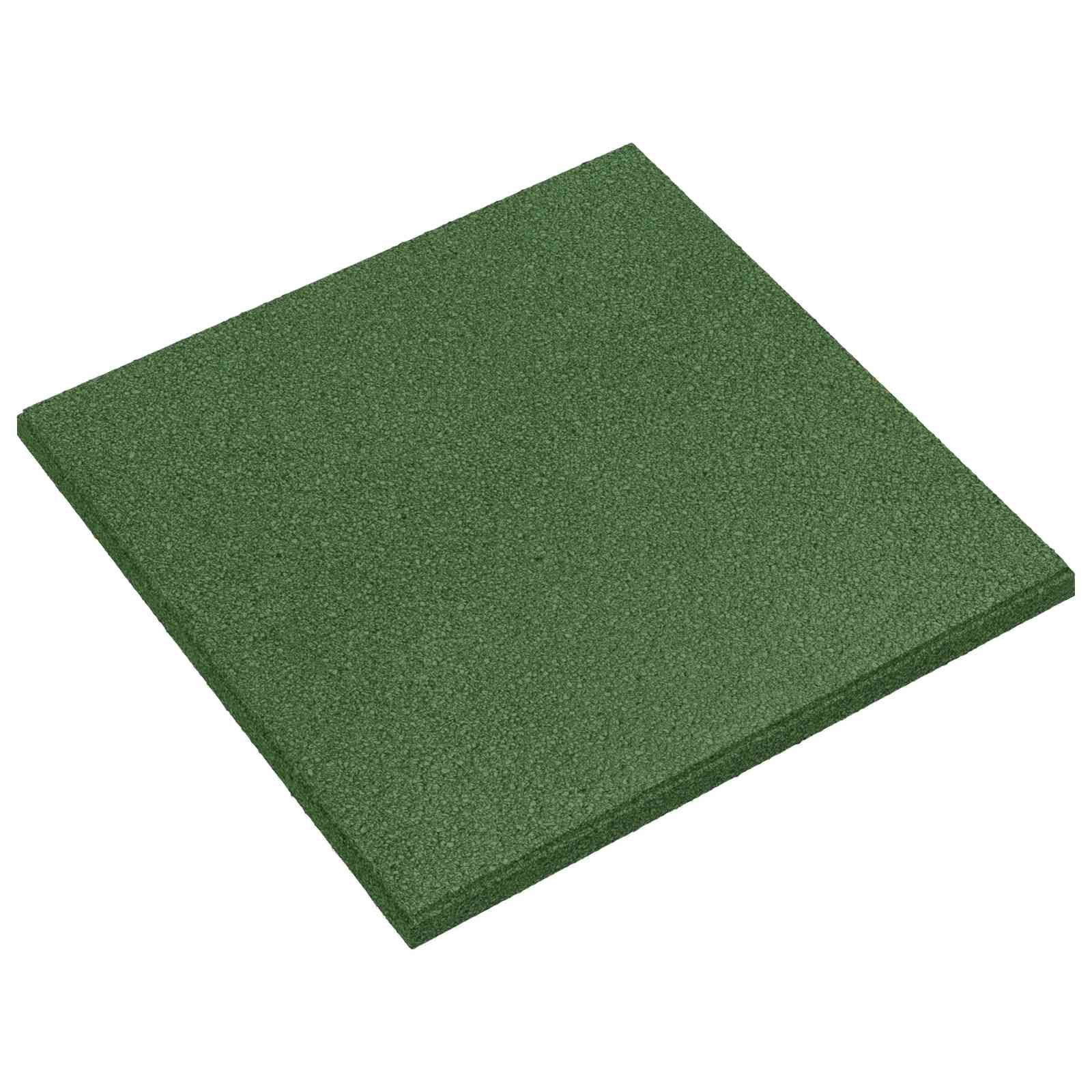 Sturzschutzfliesen 12 pcs Grün 50 x 50 cm Gummi