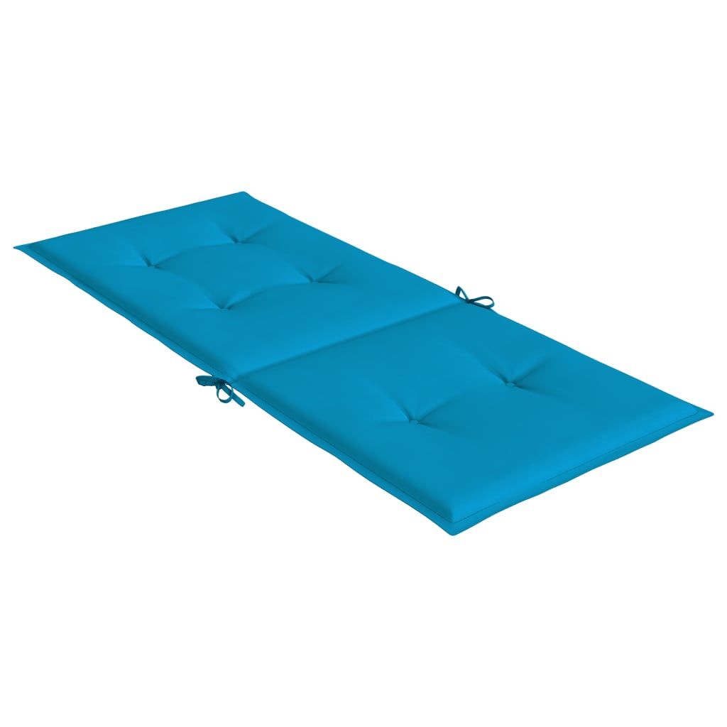 Gartenstuhlauflagen für Hochlehner 6 Stk. Blau 120x50x3cm Stoff