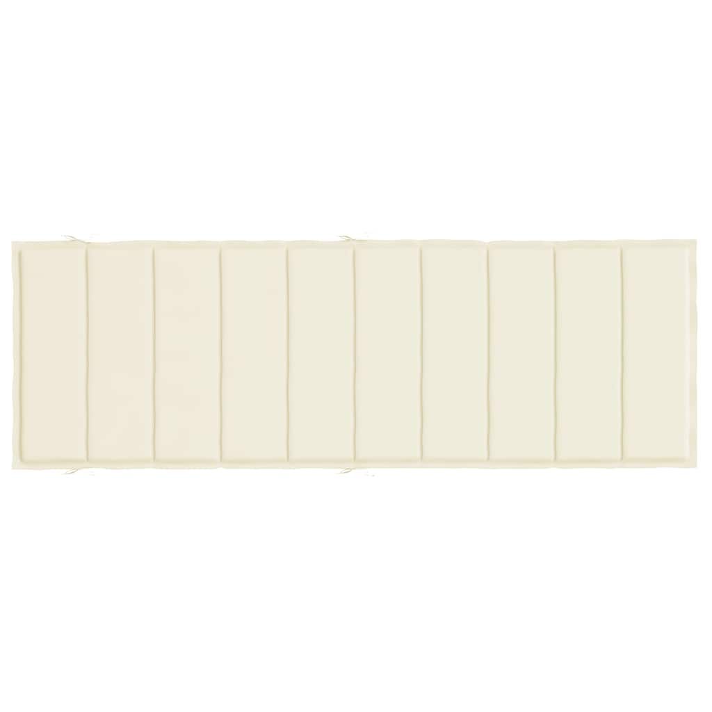 Sonnenliegen-Auflage Creme 186x58x4 cm Oxford-Gewebe