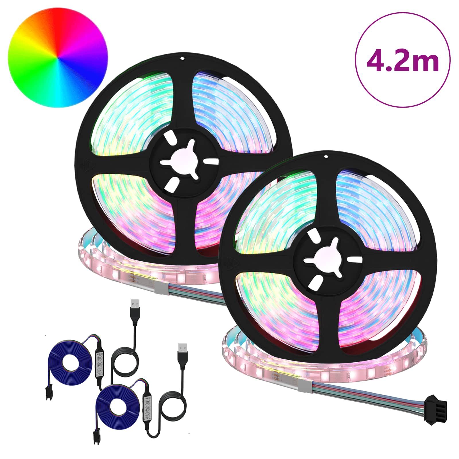 LED Streifen 2 pcs Schwarz und Transparent 210 x 0,8 x 0,3 cm