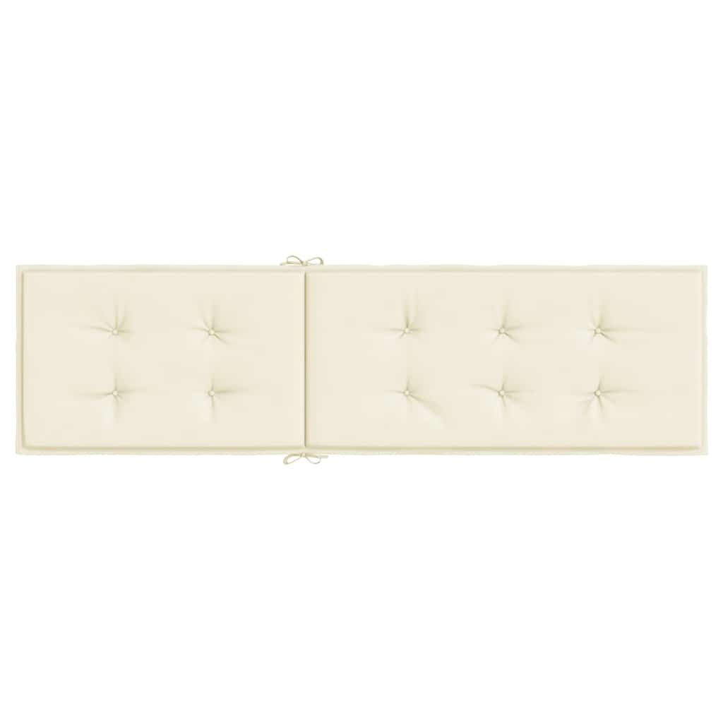 Liegestuhl-Auflage Creme (75+105)x50x4 cm