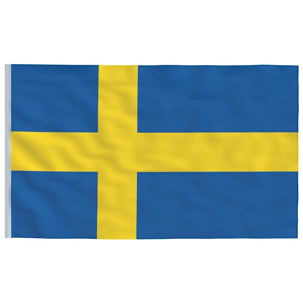 Flagge Schwedens mit Mast 6,08 m Aluminium