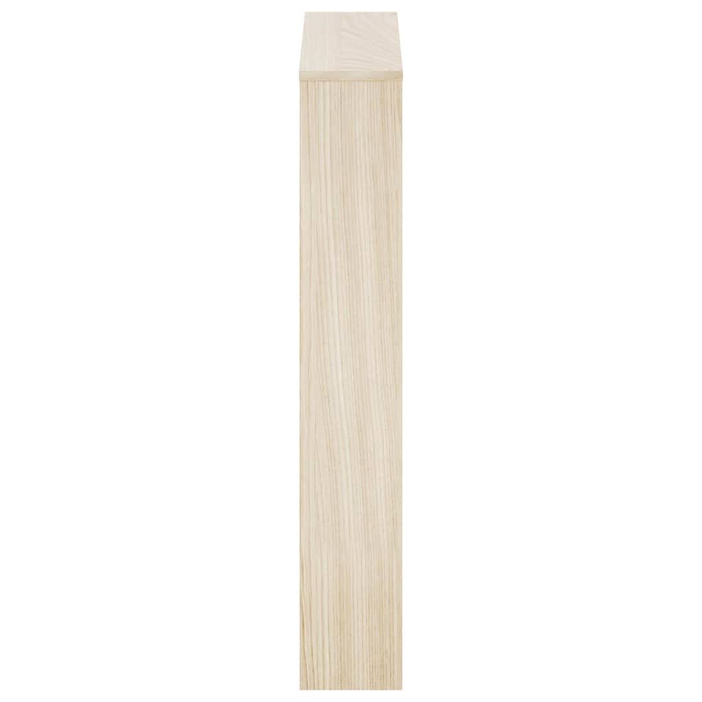 Schuhschrank mit 3 Fächern Spiegel Eiche-Optik 63x17x102,5 cm
