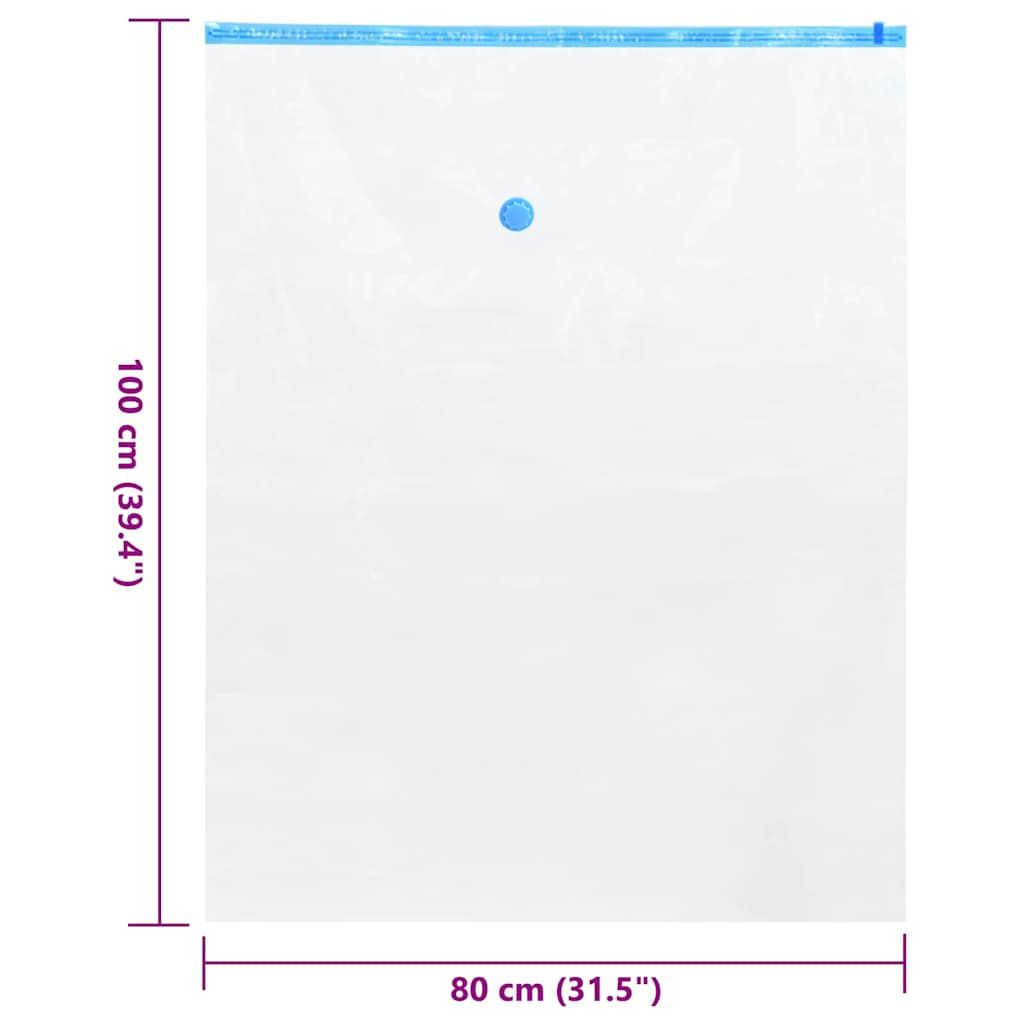Aufbewahrungstaschen 10 pcs Transparent und Blau 100 x 80 cm
