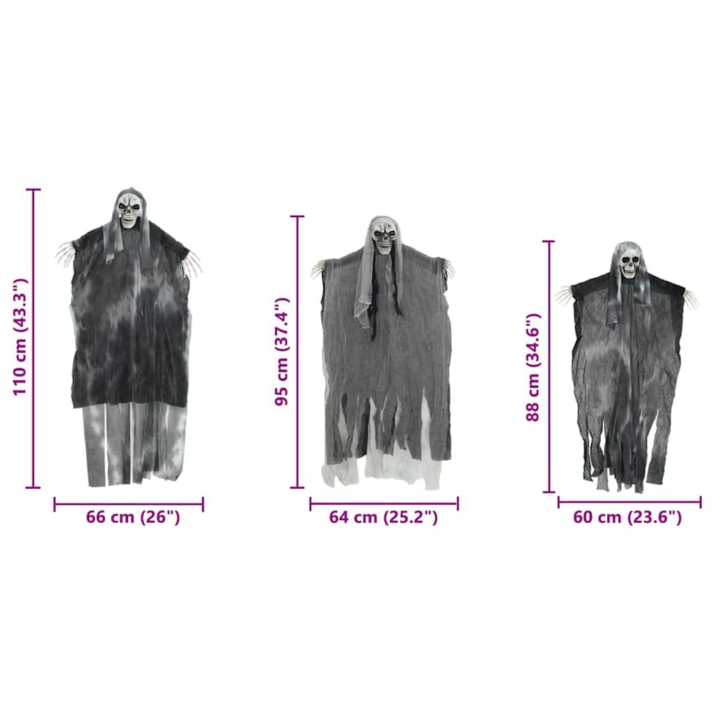 Hängender Halloween Geist 3 pcs Schwarz 66 x 110 cm Polyester