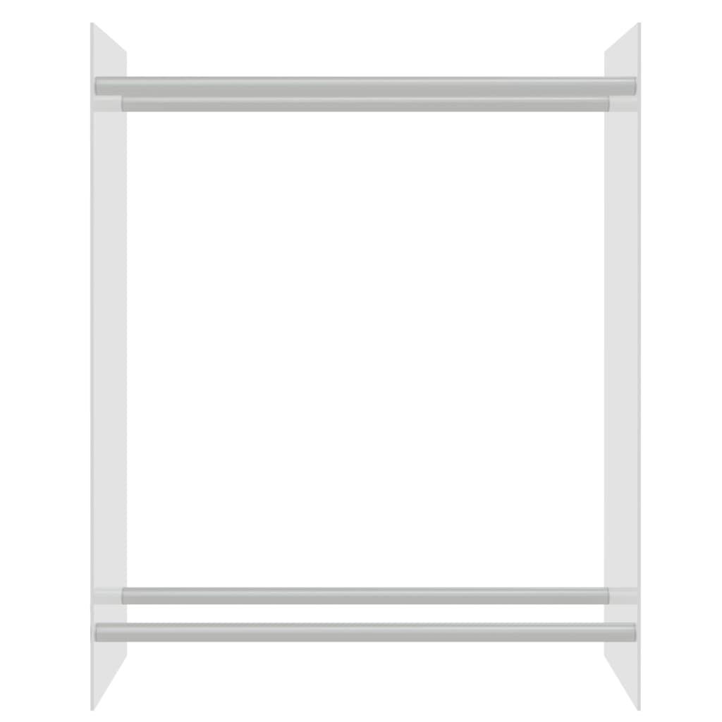 Brennholzregal Transparent 80x35x100 cm Hartglas