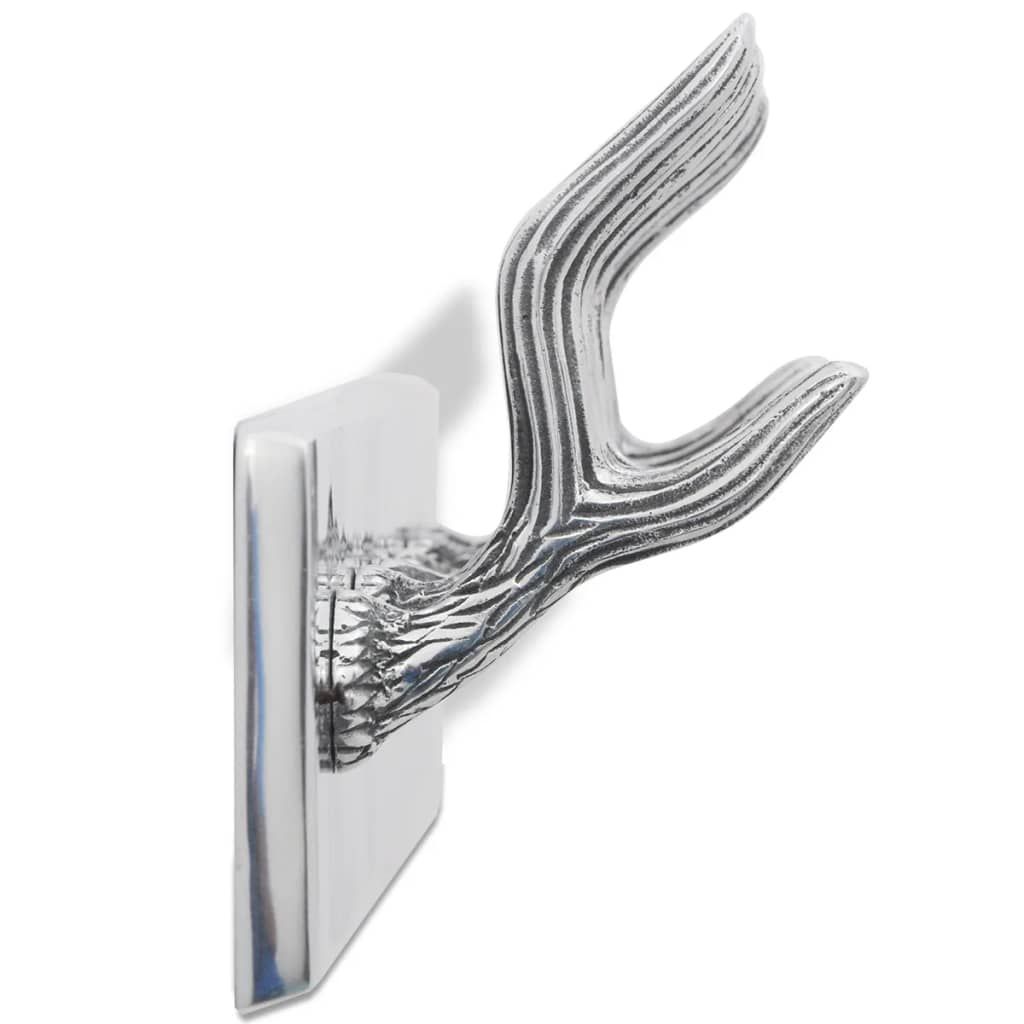 Garderobenleisten 4 Stk. Silbern Aluminium