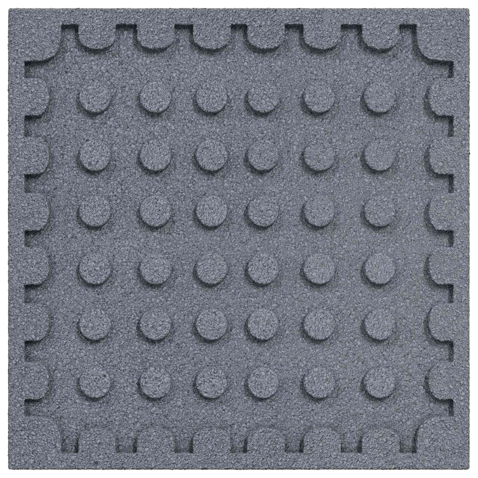 Sturzschutzfliesen 18 pcs Grau 50 x 50 cm Gummi