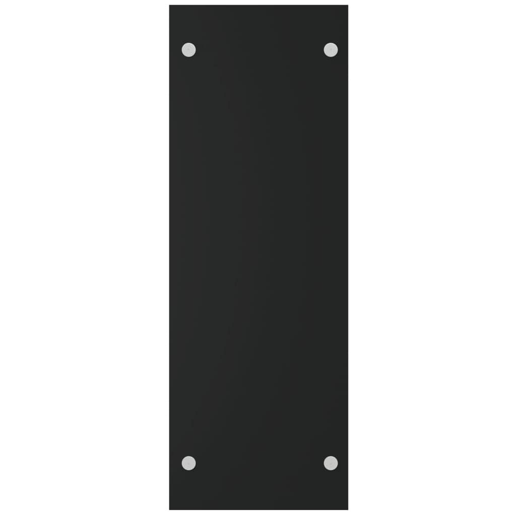 Brennholzregal Schwarz 40x35x100 cm Hartglas