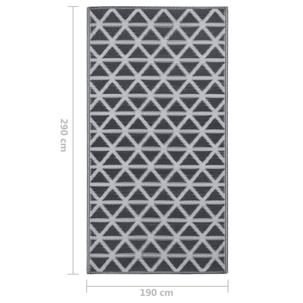 Outdoor-Teppich ARAKIL Schwarz 190x290 cm PP