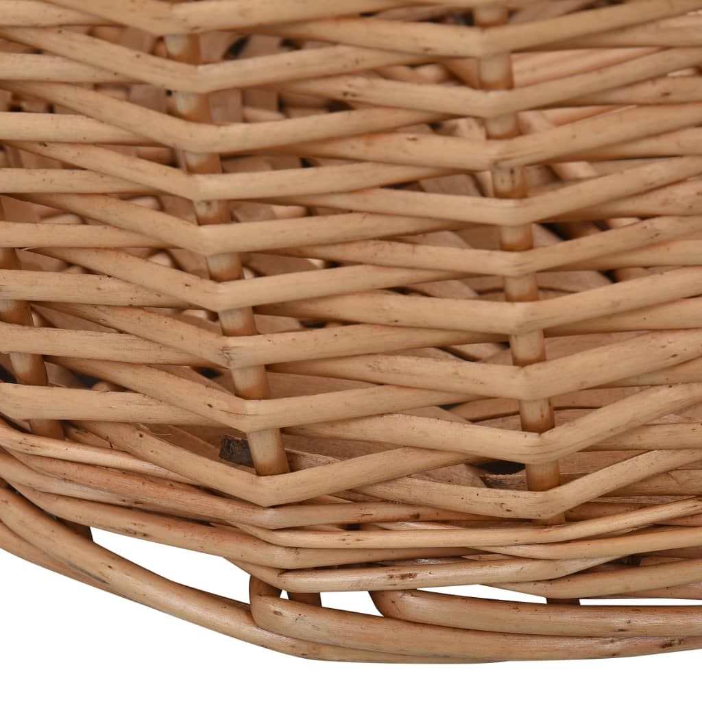 Holzkorb mit Tragegriffen 78 x 54 x 34 cm Natur Weide