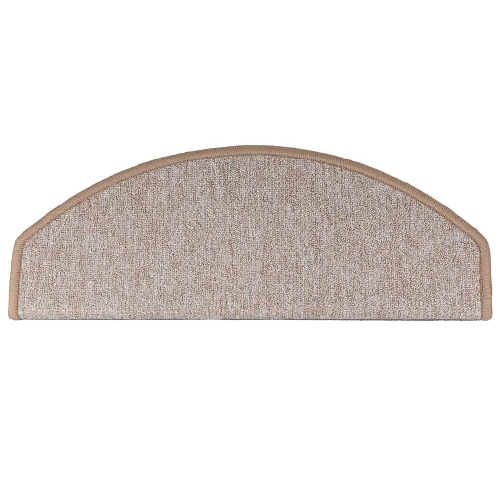 Stufenmatten 15 Stk. 65x24x4 cm Hellbraun Halbrund Groß