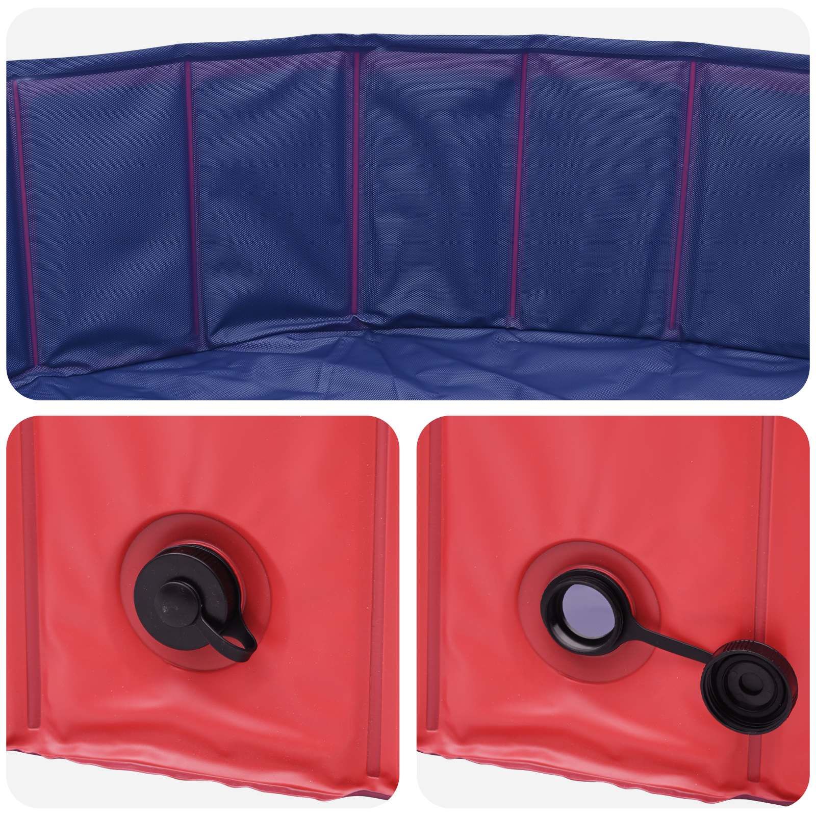 Kinder Schwimmbecken Ø 160 x 30 cm Rund für Rot und Blau