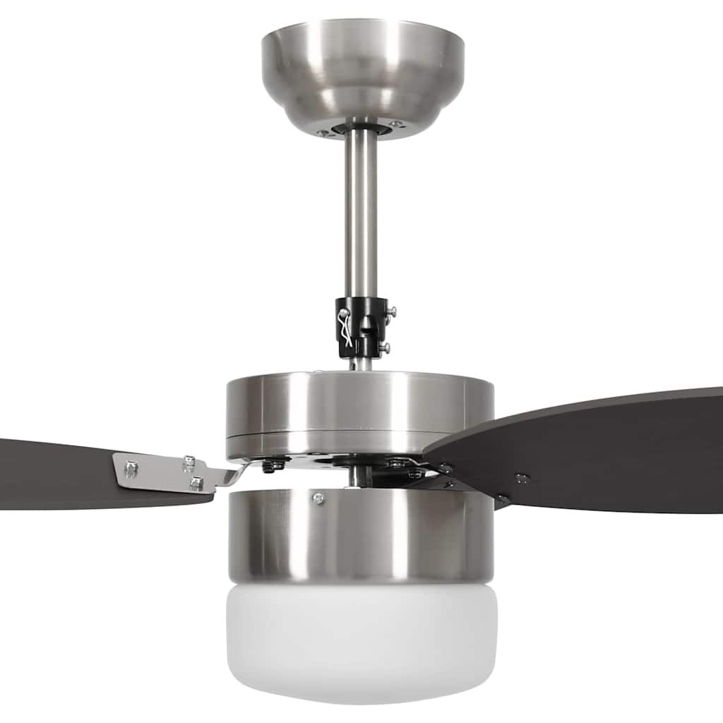 Deckenventilator mit Licht und Fernbedienung 76 cm Dunkelbraun