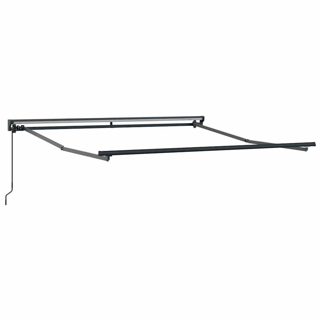 Markisenrahmen Verstellbar Anthrazit 3 x 2,5 m Stahl