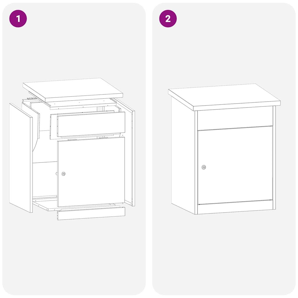 Paketdrop-Box mit Speicher Silber 47,5 x 38 x 59 cm Edelstahl
