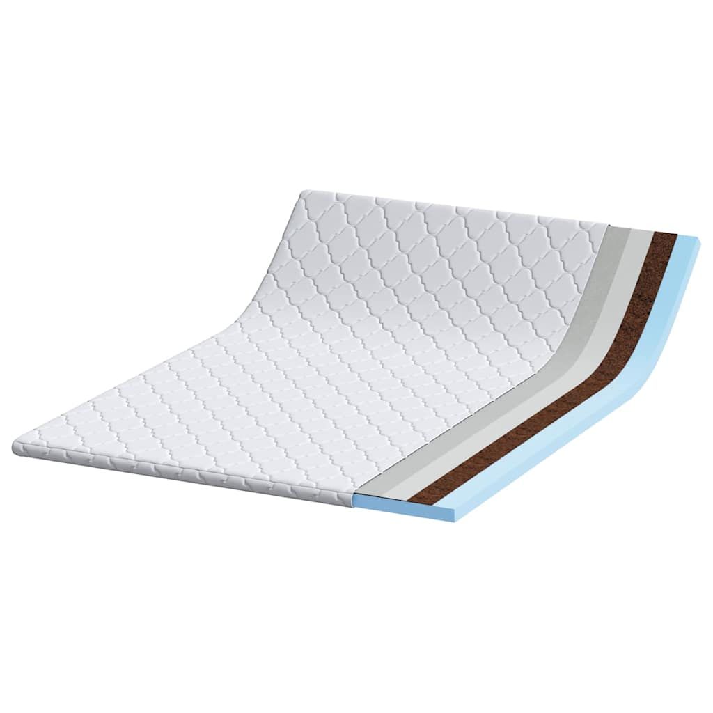 Kokosnuss Topper Weiß 140 x 200 cm Jacquard-Stoff