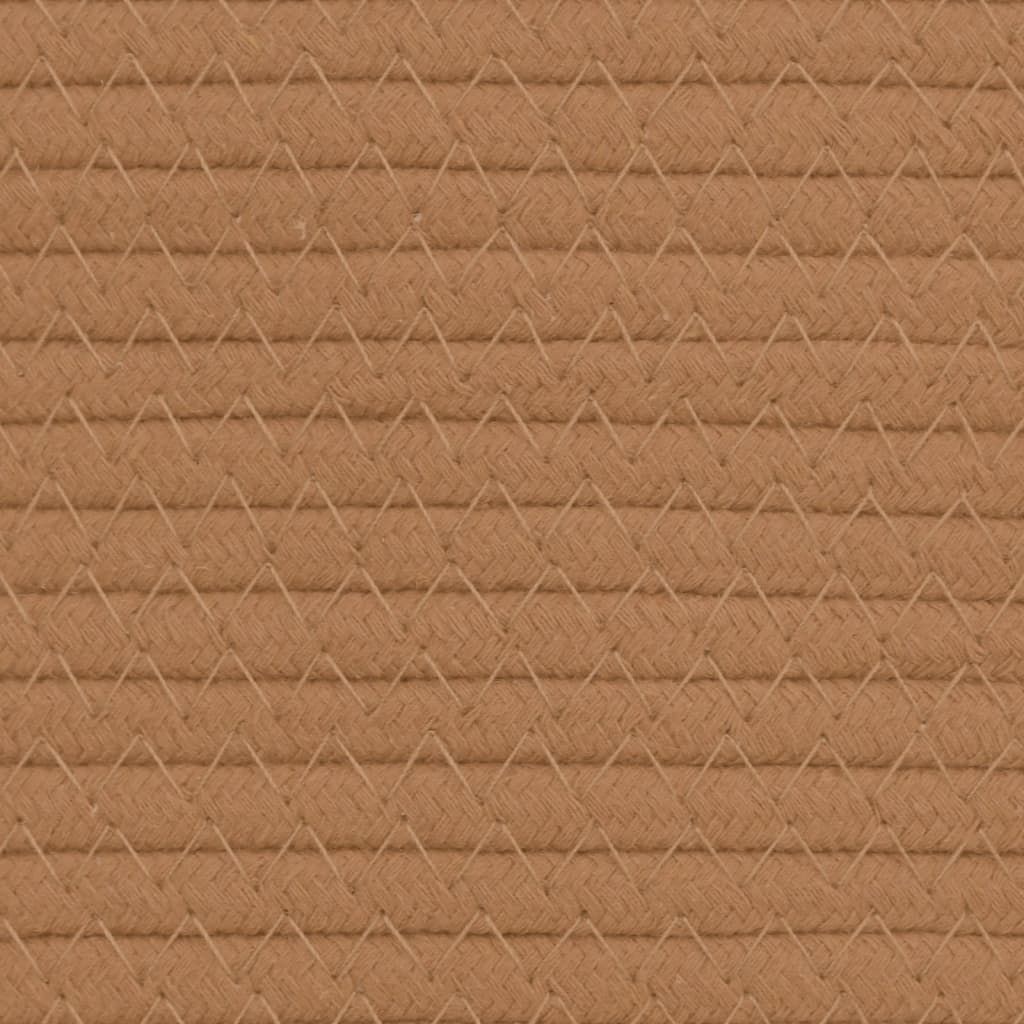 Aufbewahrungskörbe 2 Stk. Braun und Weiß Ø24x18 cm Baumwolle
