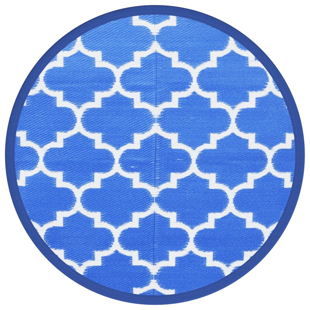 Outdoor-Teppich ARAKIL Blau Ø160 cm PP