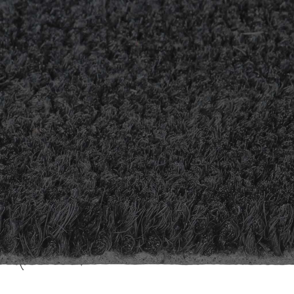 Fußmatte Schwarz 90x150 cm Kokosfaser Getuftet