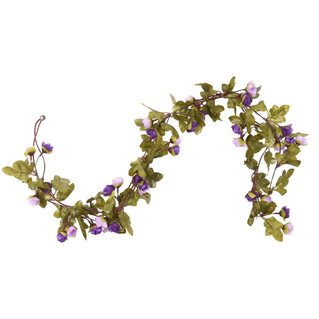Blumengirlanden Blumen 6 Stk. Helllila 215 cm